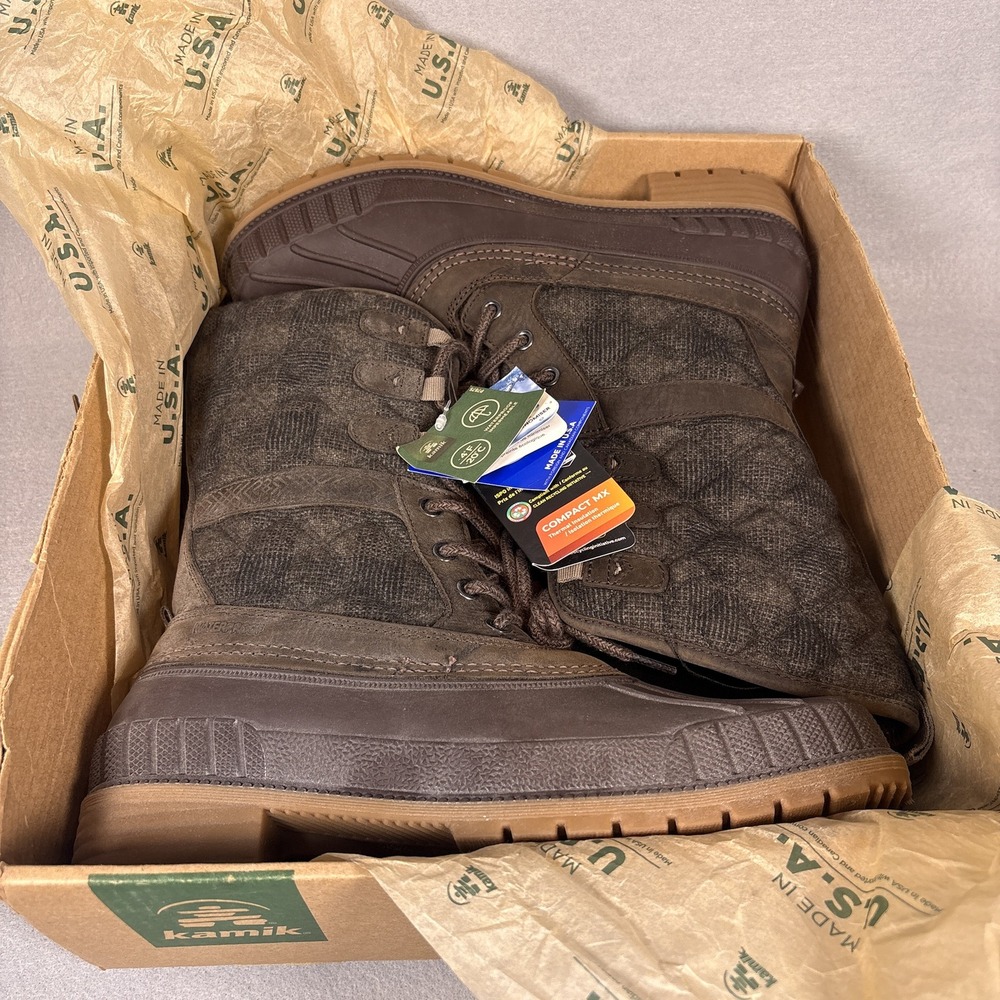Kamik Sienna 3 Waterproof Lace-Up Boots Womens 11 Java NWT Made in USA - Picture 3 of 16